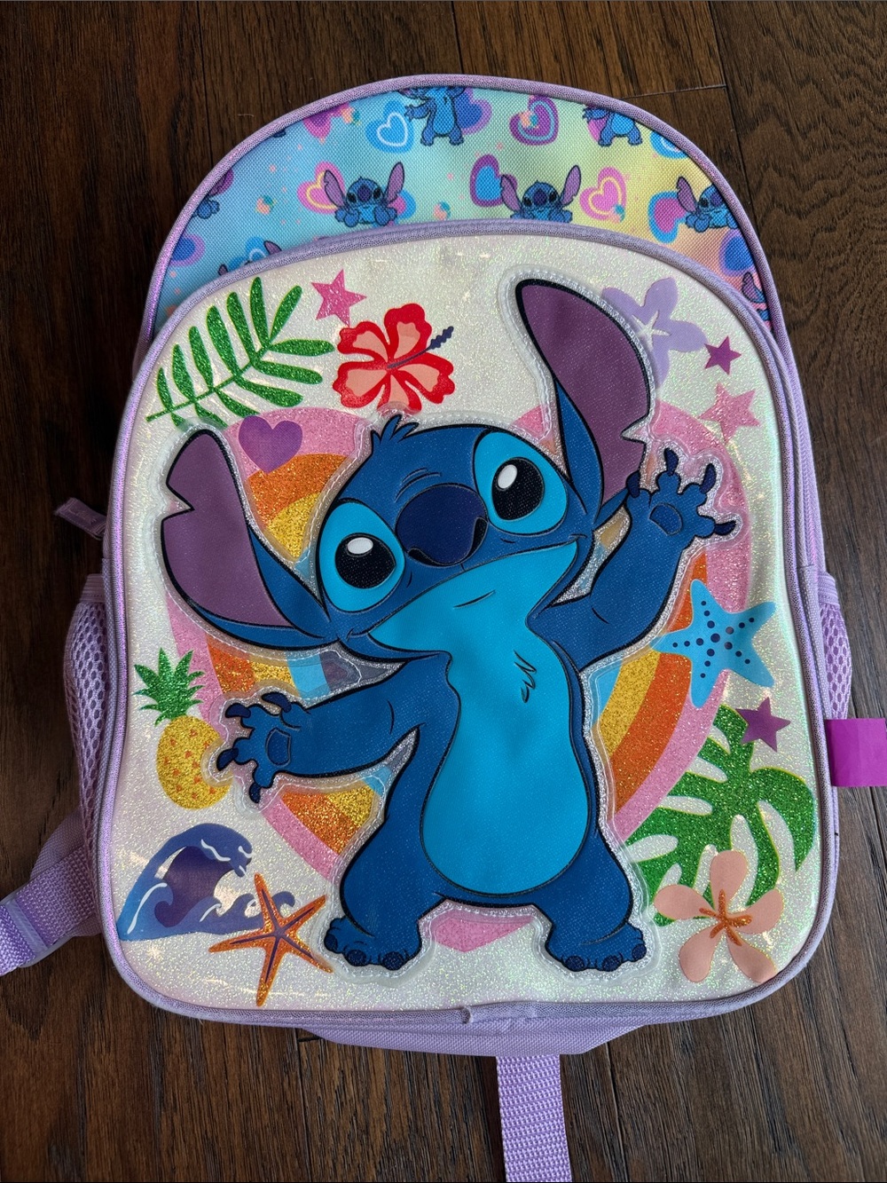 Lilo & Stitch Disney Kids Backpack - Blue Stitch with Purple Accents